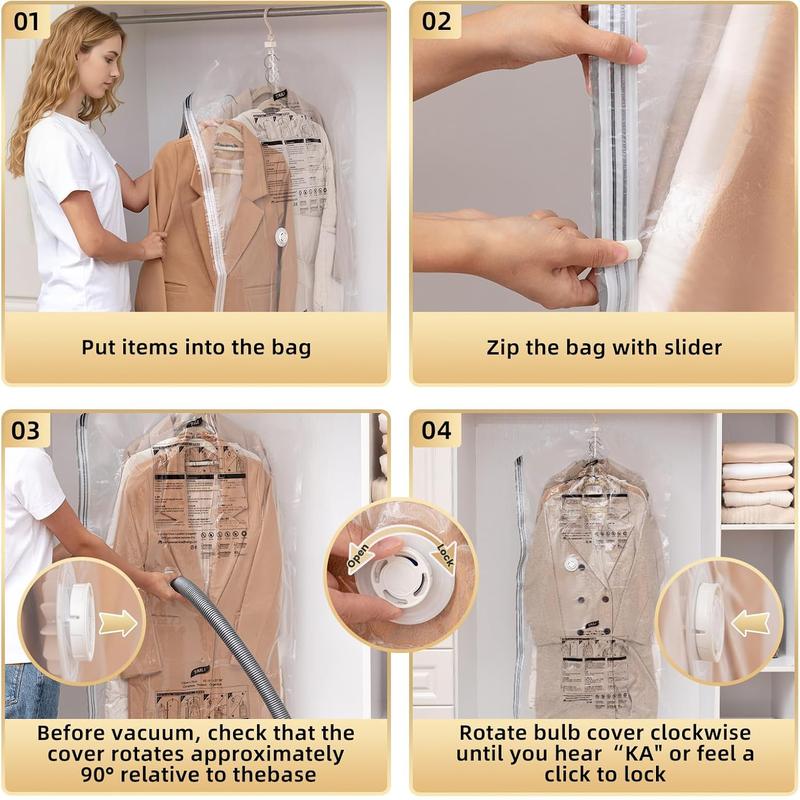 Hanging Vacuum Storage Bags (4-Pack)