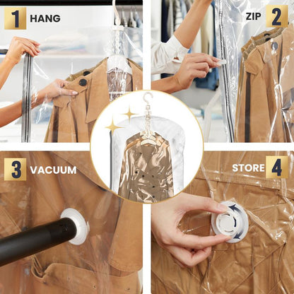 Hanging Vacuum Storage Bags (4-Pack)